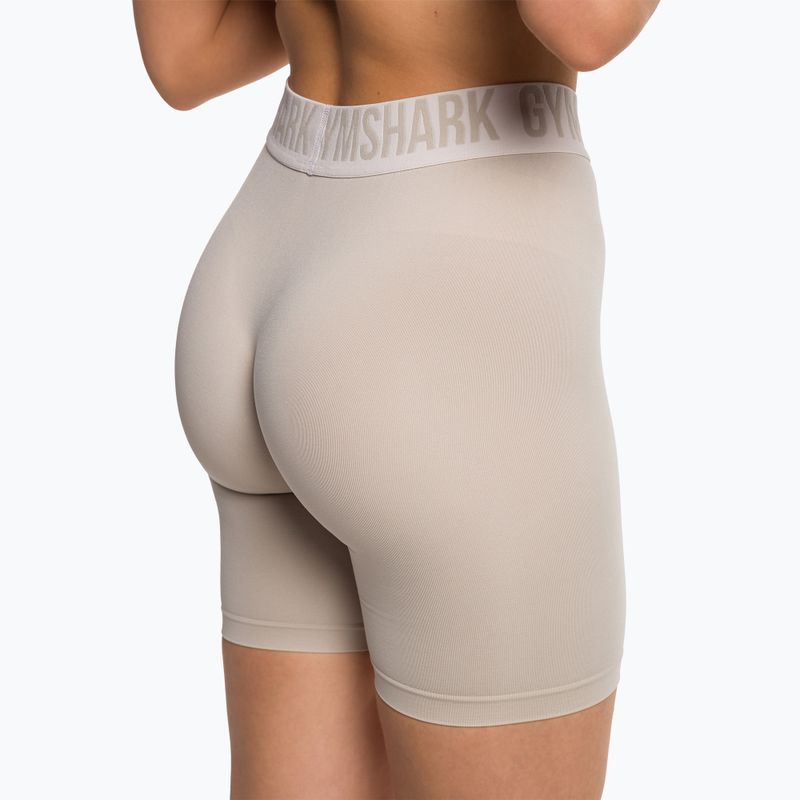 Damen Gymshark Fit Radfahren Trainingsshorts kieselgrau 4