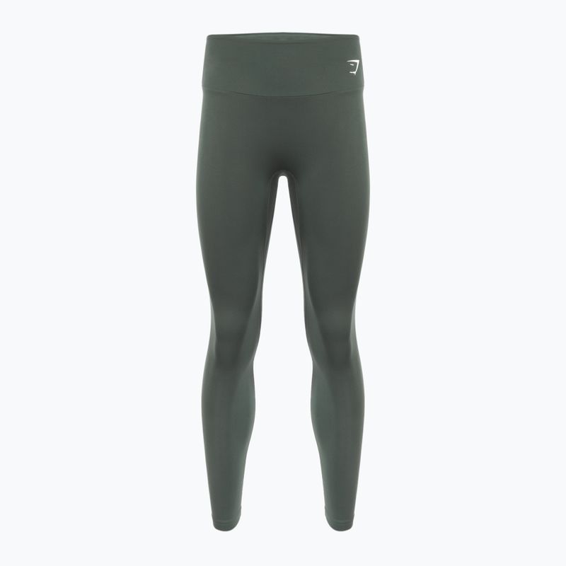Damen Gymshark Training Full Length Leggings obsidian / grün