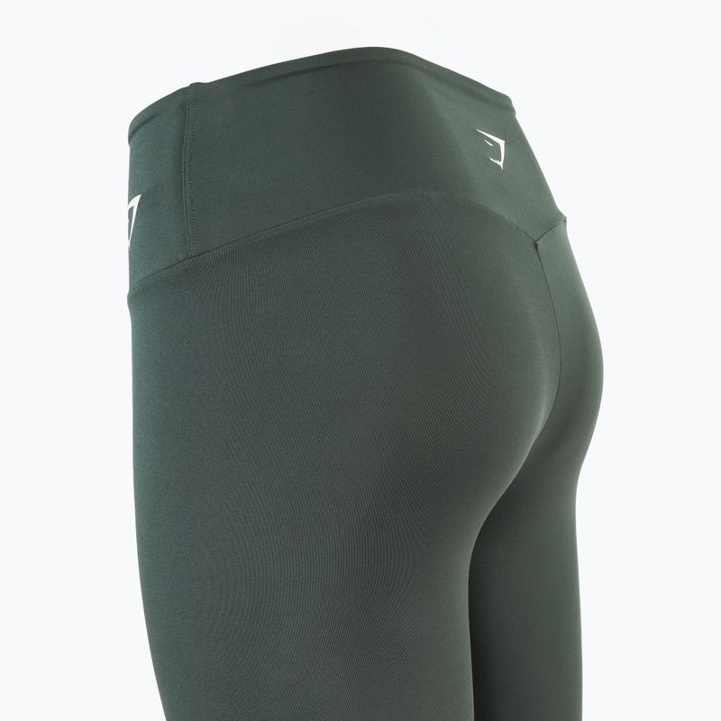 Damen Gymshark Training Full Length Leggings obsidian / grün