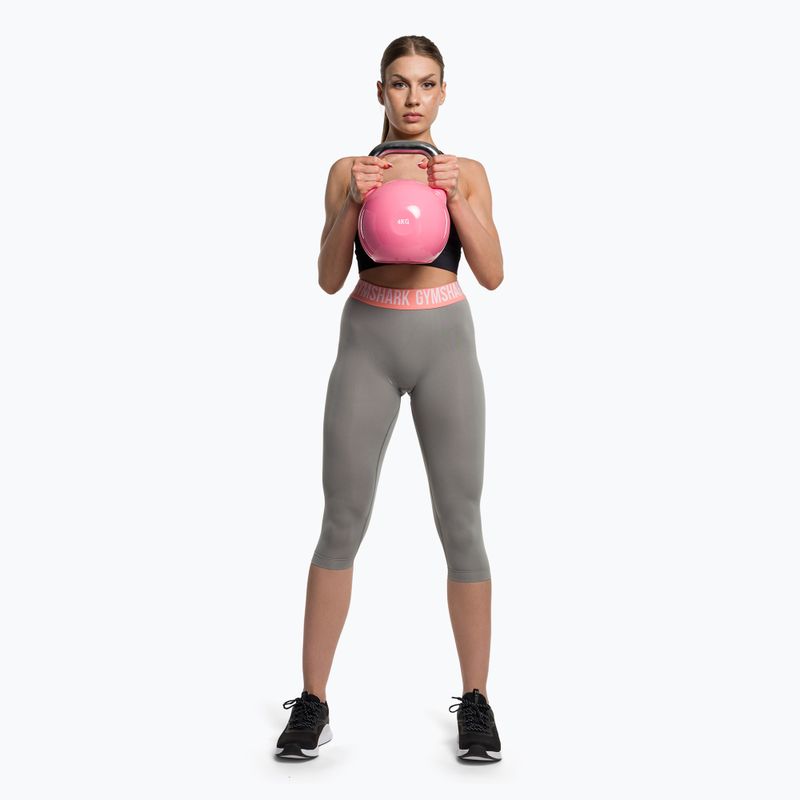 Damen-Workout-Leggings Gymshark Fit Cropped rauchgrau 2