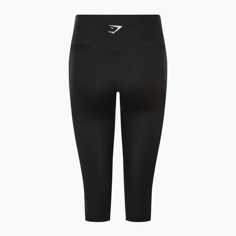 Gymshark Training Cropped Leggings für Frauen schwarz/weiß