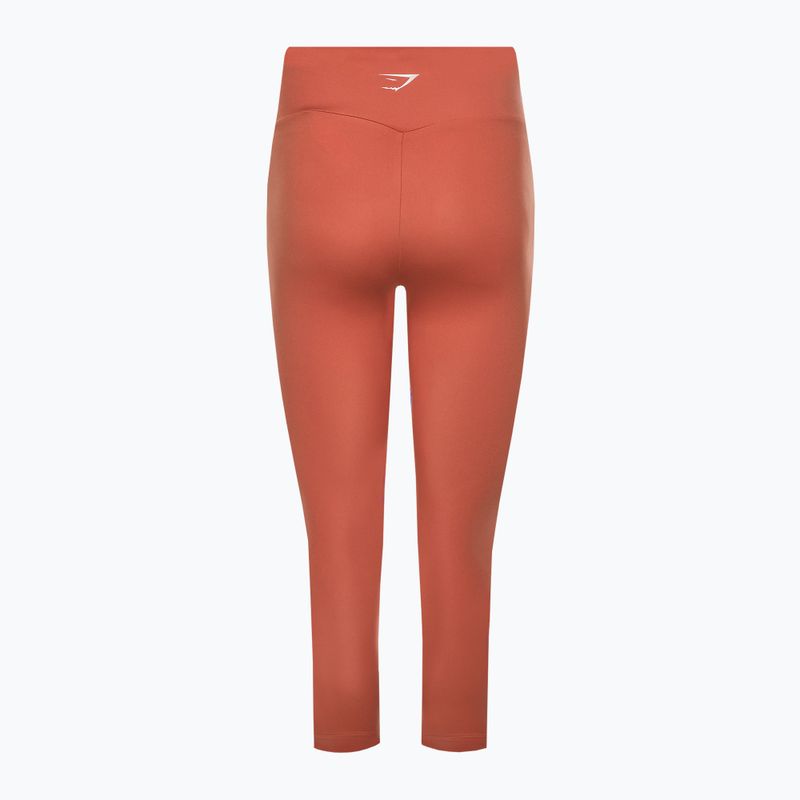 Damen Gymshark Training Leggings 7/8 Erde orange 6