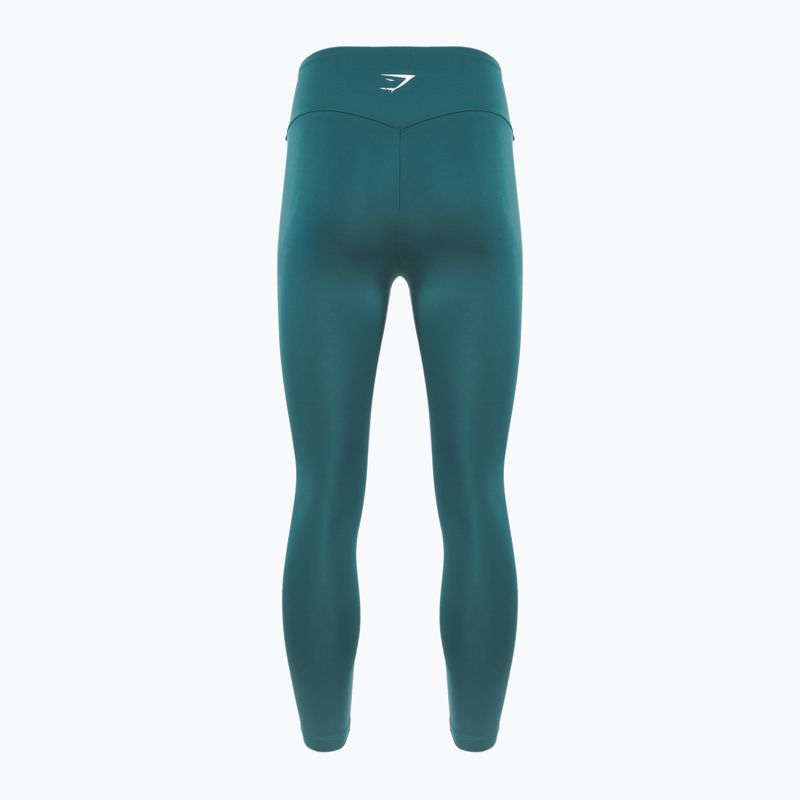 Damen Gymshark Training Leggings 7/8 teal 2