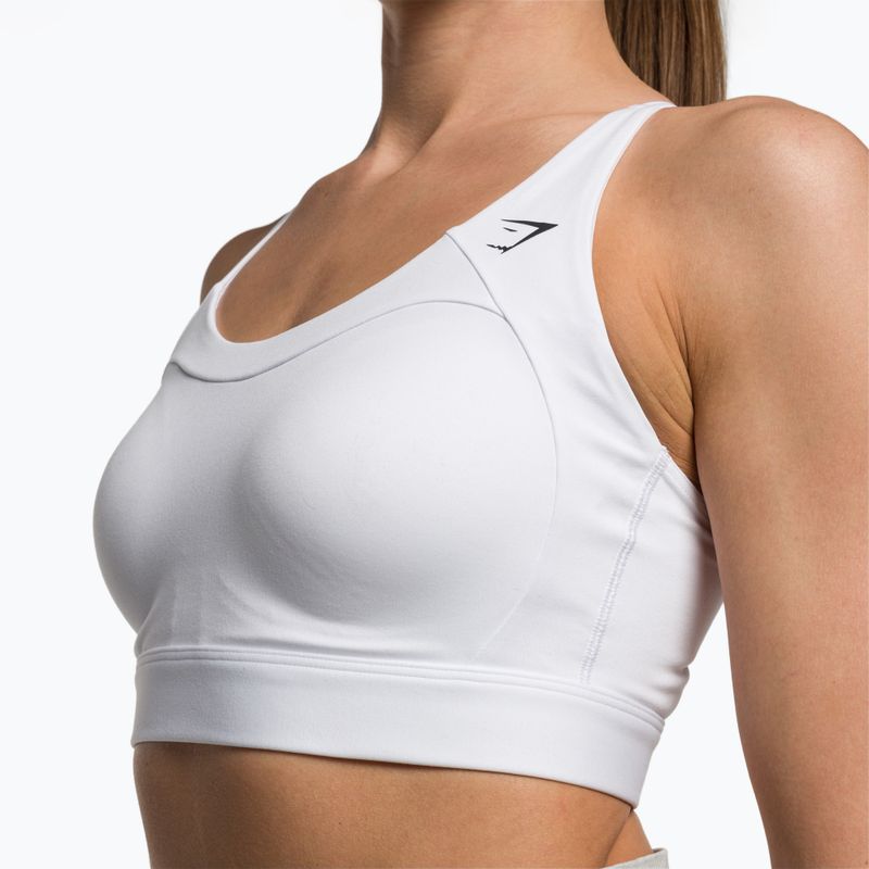 Gymshark Racer Rücken Training Sport Fitness-BH weiß