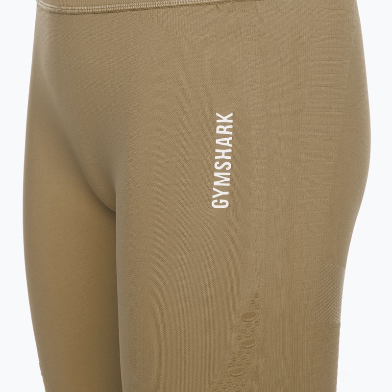 Damen Trainingsleggings Gymshark Energy Seamless biscotti braun/weiß 7