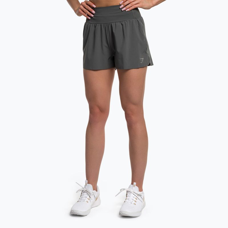 Gymshark Speed Damen Trainingsshorts dunkel/grau