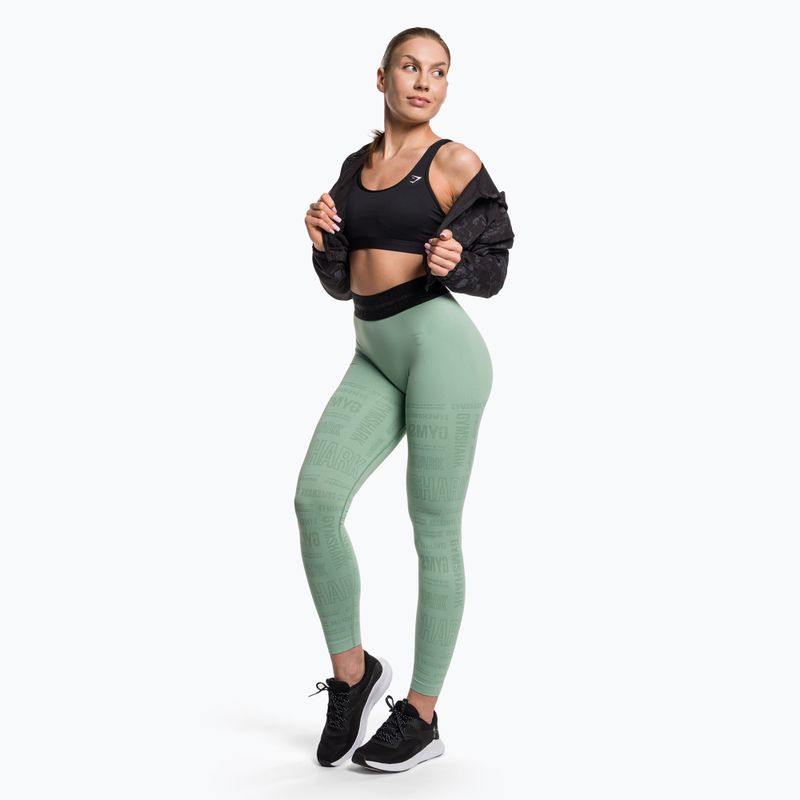 Damen Trainingsleggings Gymshark Vision grün/schwarz 2