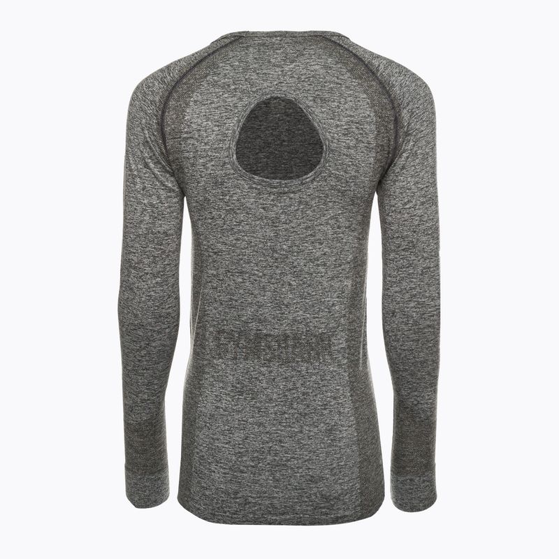 Gymshark Flex Top Damen Training Langarm anthrazit grau meliert 7