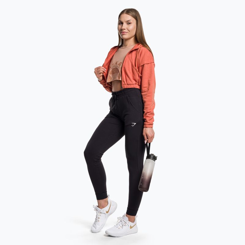 Damen Trainingssweatshirt Gymshark KK Twins Zip Up Crop orange 2