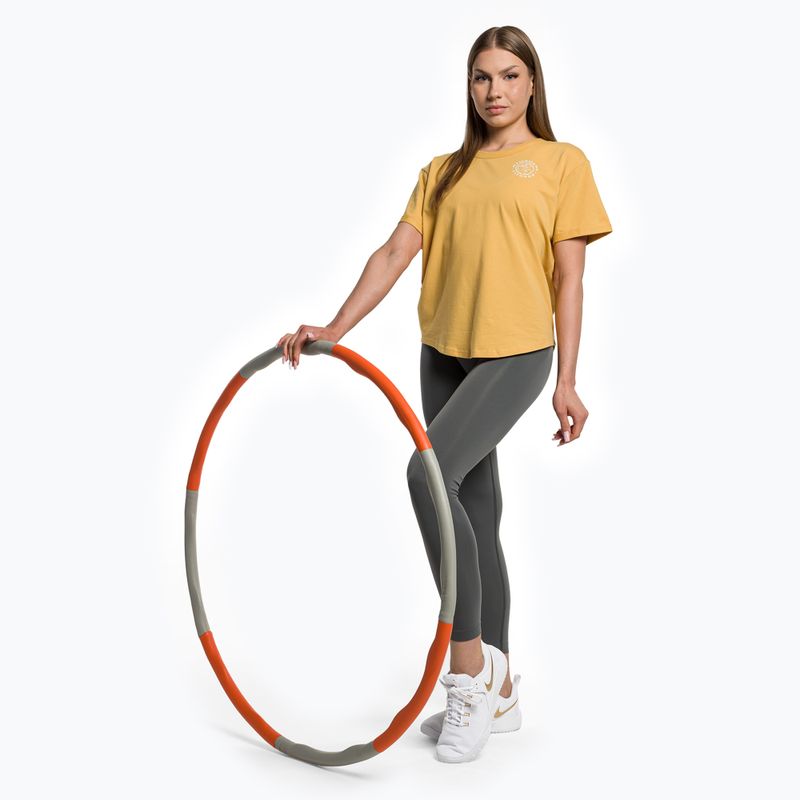 Damen Trainings-T-Shirt Gymshark GFX Legacy Tee gelb/weiss 2
