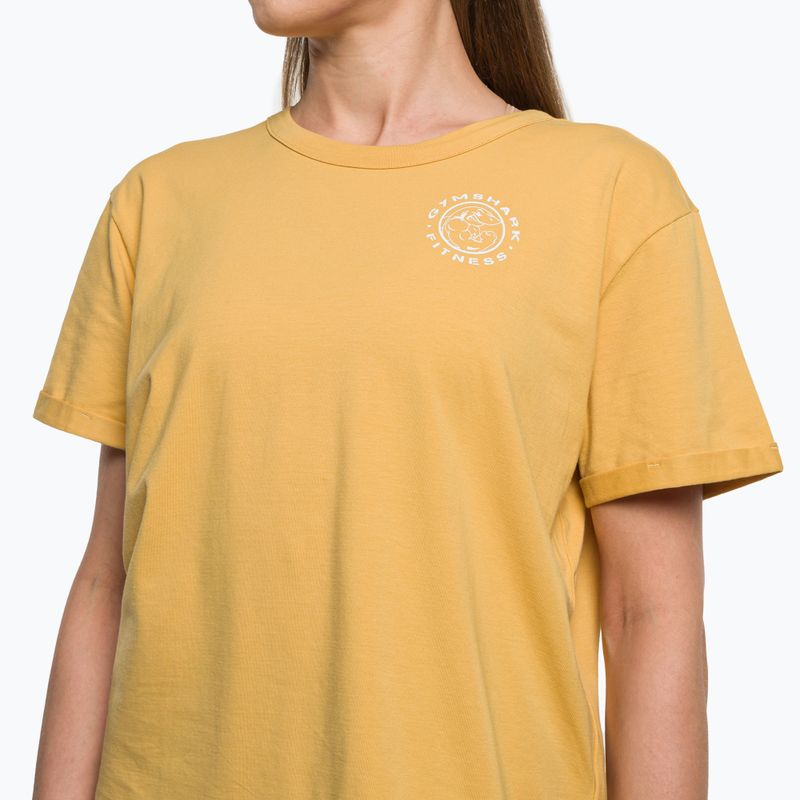 Damen Trainings-T-Shirt Gymshark GFX Legacy Tee gelb/weiss