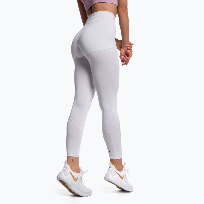 Damen Trainingsleggings Gymshark Pulse weiß/blau