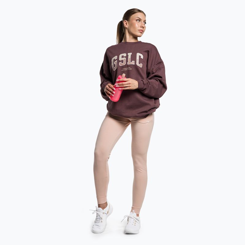 Damen Trainings Sweatshirt Gymshark Gfx Gslc Oversized braun 2