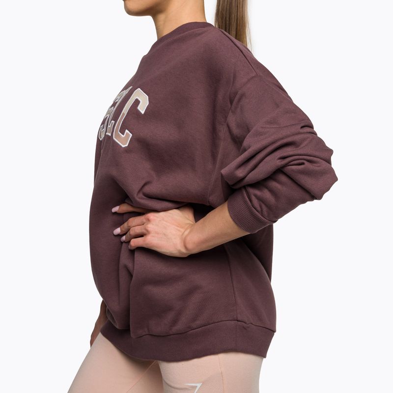 Damen Trainings Sweatshirt Gymshark Gfx Gslc Oversized braun 4