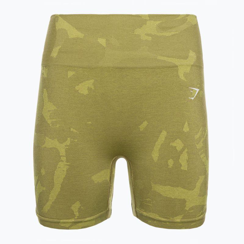 Damen Trainingsshorts Gymshark Adapt Camo Savanna Seamless grün 5