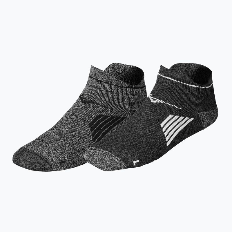 Mizuno Active Training Mid Socken 2 Paar schwarz/grau