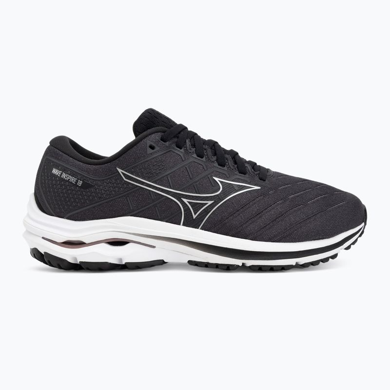 Herren Laufschuhe Mizuno Wave Inspire 18 D schwarz/silber/ebony 2