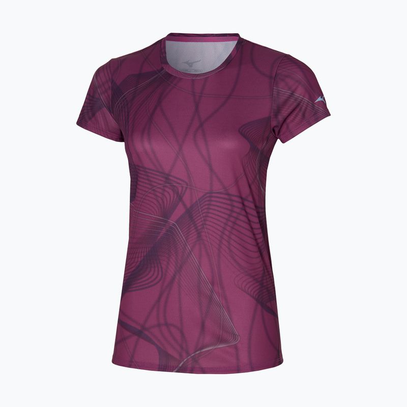 Damen Lauf-T-Shirt Mizuno Graphic Tee magenta Dunst