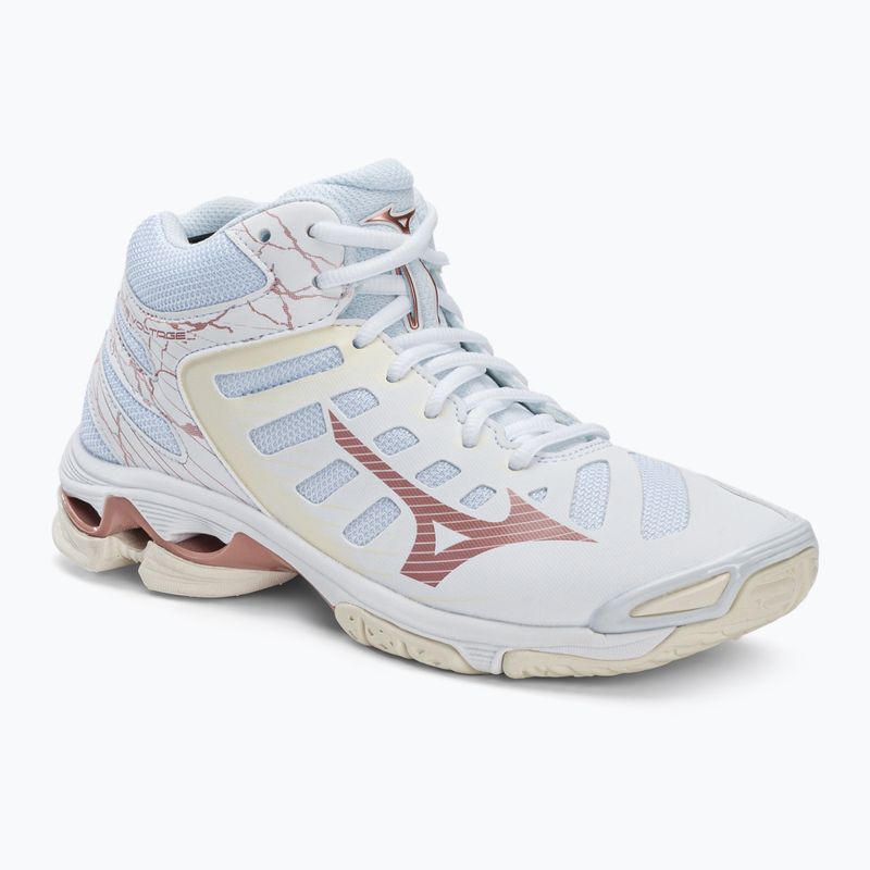 Volleyballschuhe Damen Mizuno Wave Voltage Mid weiß V1GC216536