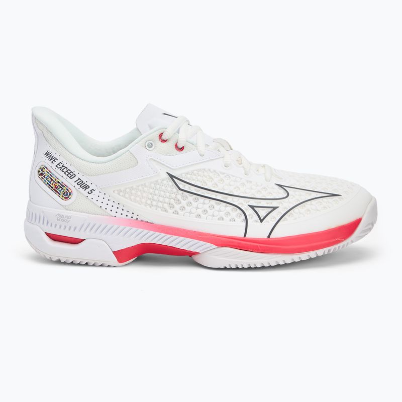 Tennisschuhe Damen Mizuno Wave Exceed Tour 5 CC undyed white/quiet shade/opera red 2