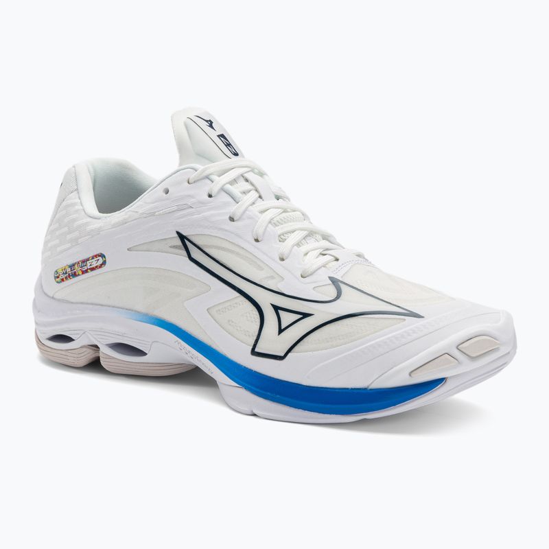 Herren-Volleyballschuhe Mizuno Wave Lightning Z7 ungefärbt Weiß/Mondlicht Ozean/Peace Blau