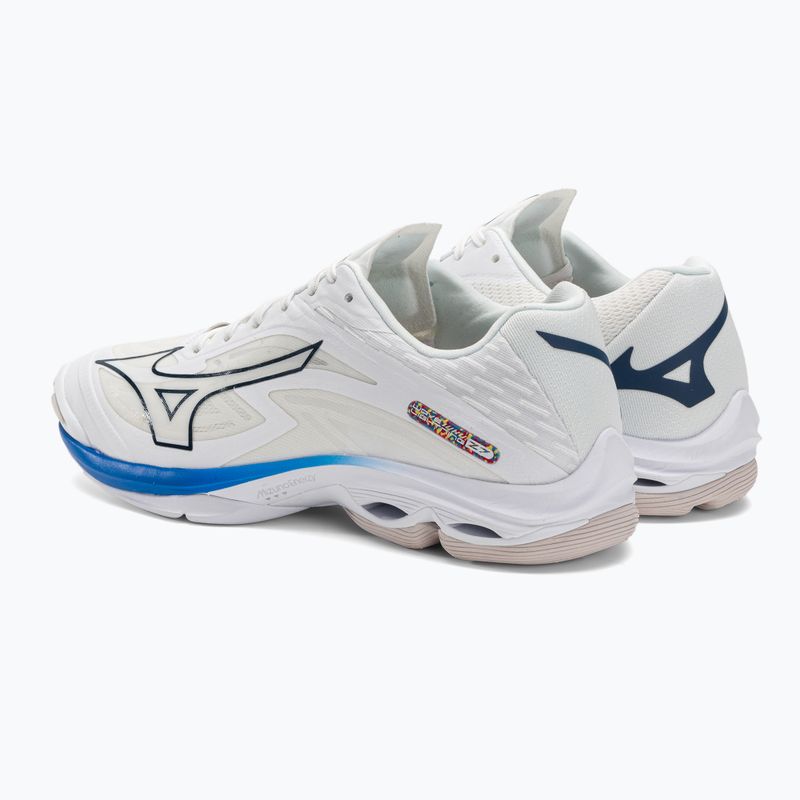 Herren-Volleyballschuhe Mizuno Wave Lightning Z7 ungefärbt Weiß/Mondlicht Ozean/Peace Blau 4