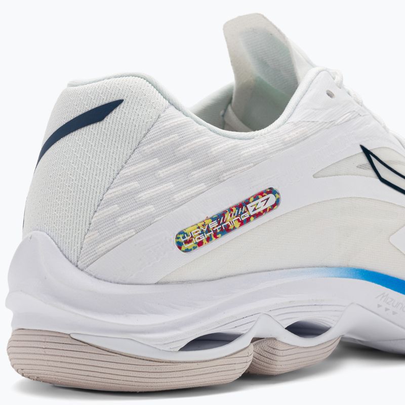 Herren-Volleyballschuhe Mizuno Wave Lightning Z7 ungefärbt Weiß/Mondlicht Ozean/Peace Blau 10