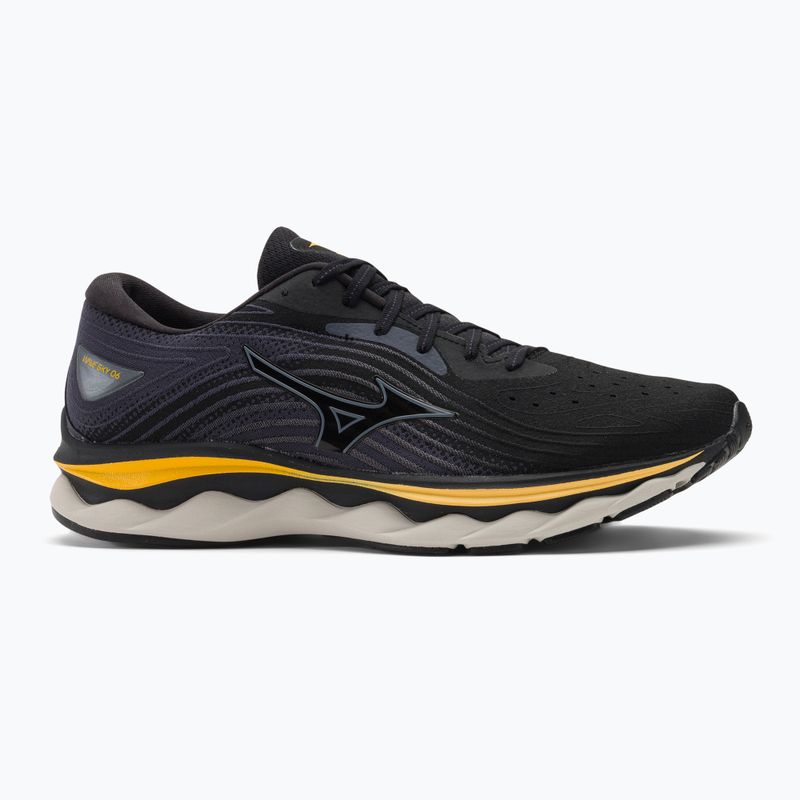 Herren Laufschuhe Mizuno Wave Sky 6 schwarz/tradewinds/gold fusion 2