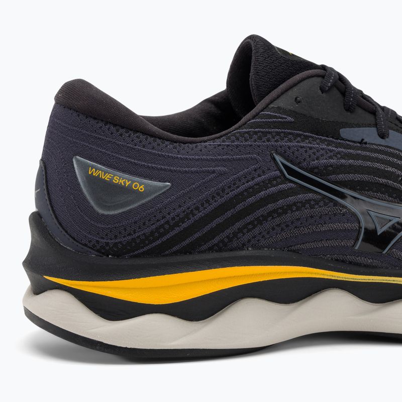 Herren Laufschuhe Mizuno Wave Sky 6 schwarz/tradewinds/gold fusion 9