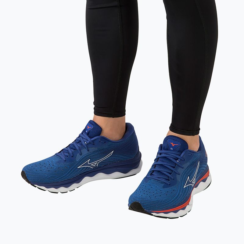 Herren Laufschuhe Mizuno Wave Sky 6 türkis see/weiß/kirsche tomate 3