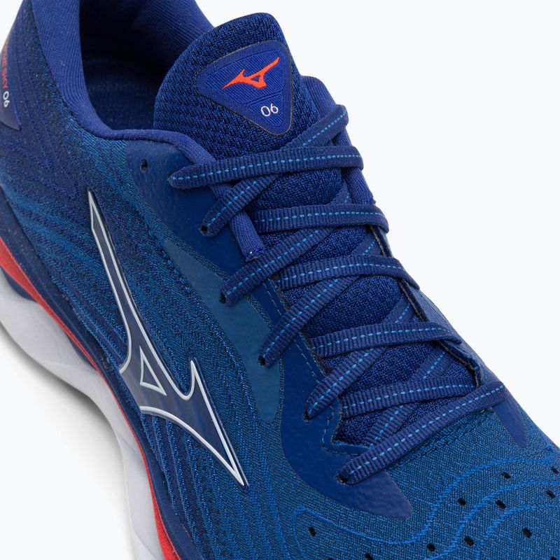 Herren Laufschuhe Mizuno Wave Sky 6 türkis see/weiß/kirsche tomate 10