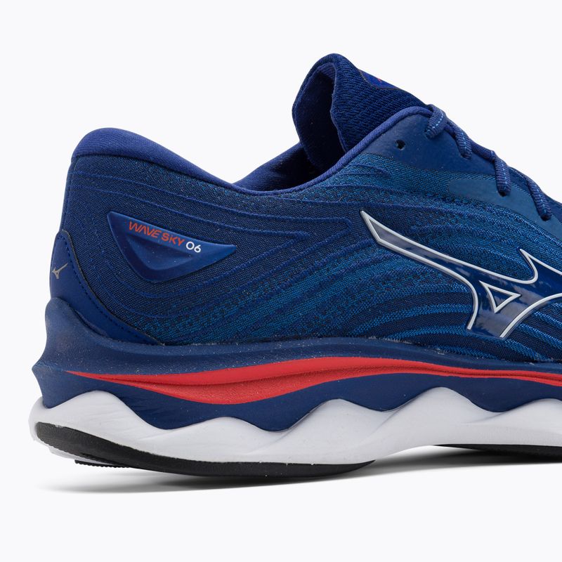 Herren Laufschuhe Mizuno Wave Sky 6 türkis see/weiß/kirsche tomate 11