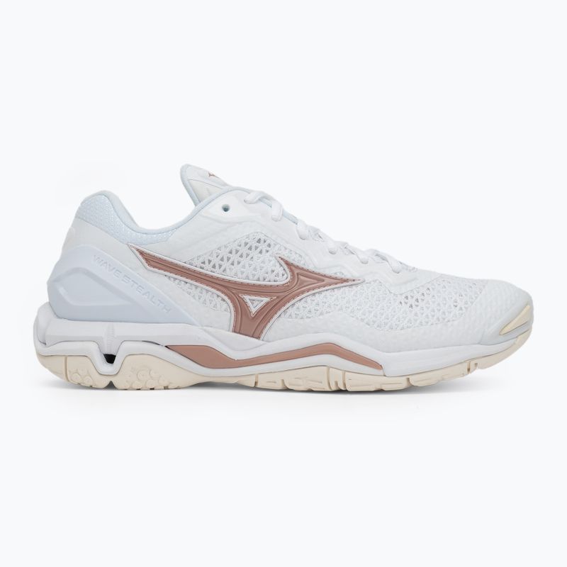 Damen-Handballschuhe Mizuno Wave Stealth V weiß/rose/schneeweiß 2
