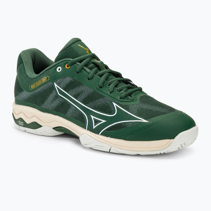 Herren Tennisschuhe Mizuno Wave Exceed Light AC Tannennadel/Weiß/Papyrus