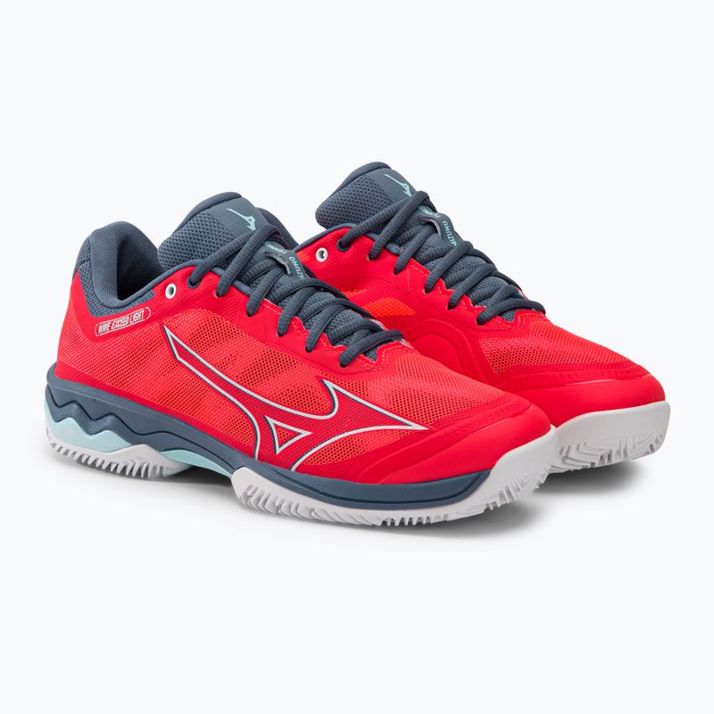 Damen Tennisschuhe Mizuno Wave Exceed Light CC Fierry Coral 2/Weiß/China Blau 61GC222158 4