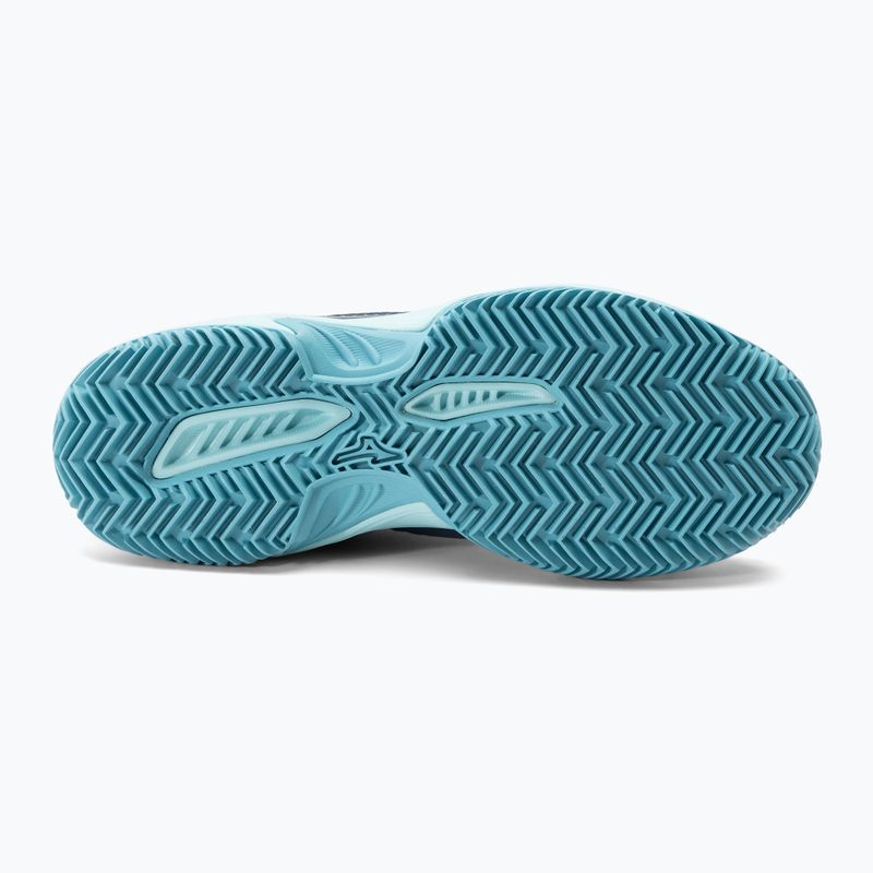 Kinder-Tennisschuhe Mizuno Exceed Star CC kollegial blau/soleil/tanager/türkis