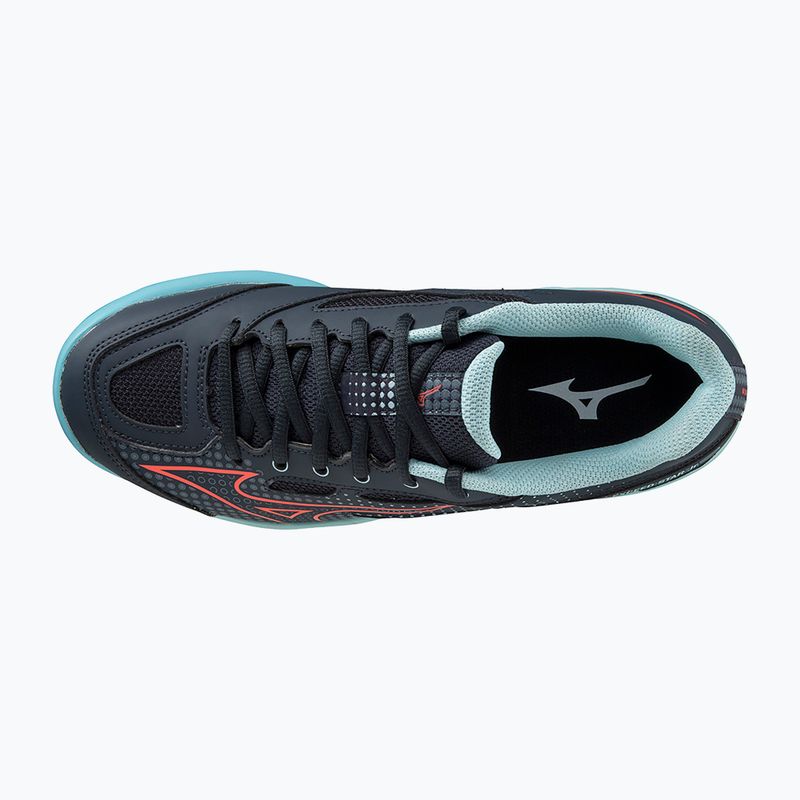 Kinder-Tennisschuhe Mizuno Exceed Star CC kollegial blau/soleil/tanager/türkis