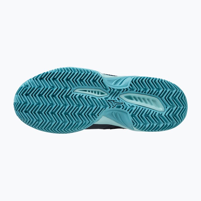 Kinder-Tennisschuhe Mizuno Exceed Star CC kollegial blau/soleil/tanager/türkis