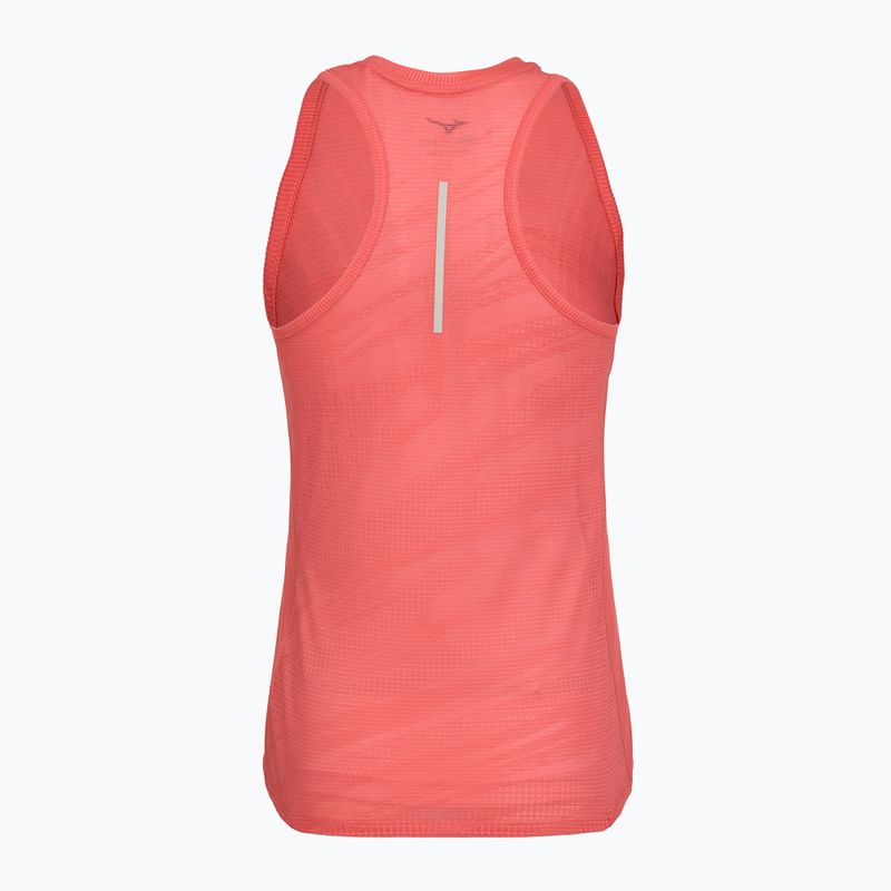 Lauf Tank Top Damen Mizuno Aero Tank sunkissed coral 2