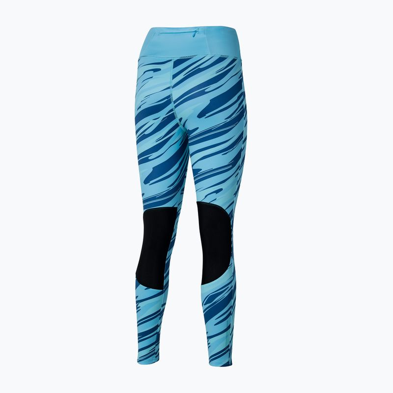 Lauf Leggings Damen Mizuno 7/8 Printed maui blue 2