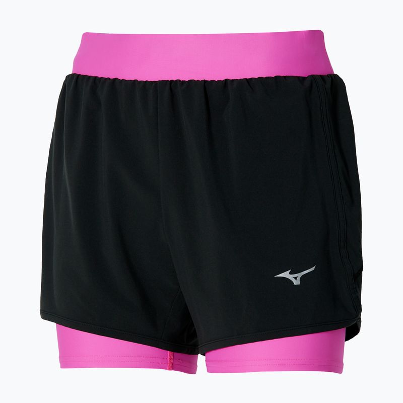 Lauf Shorts Damen Mizuno ER 4.5 2in1 black/pink