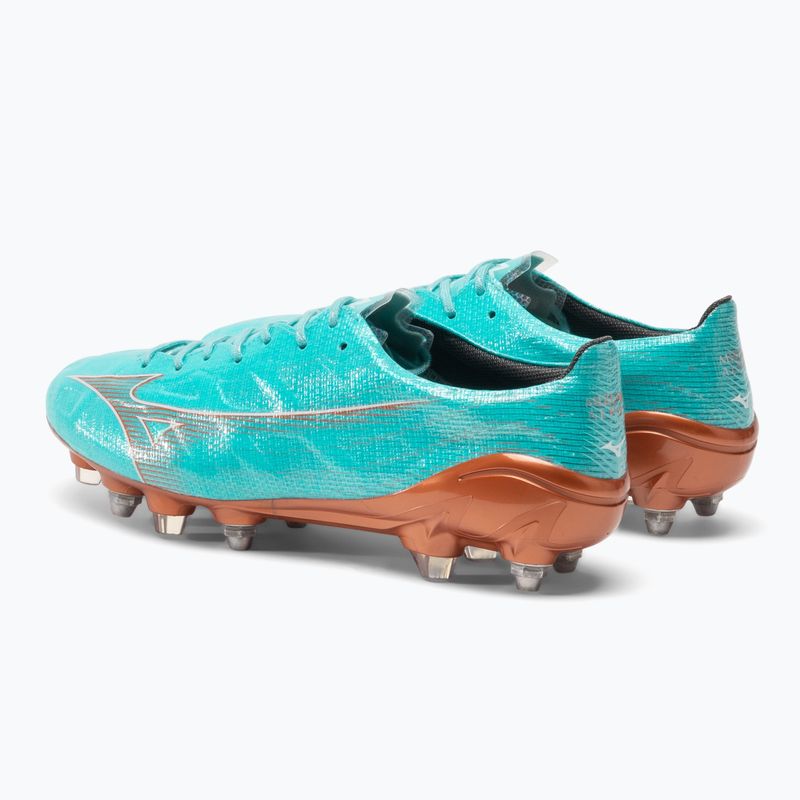 Herren Fußballschuhe Mizuno Alpha JP Mix blau curacao/schneeweiß/rotbsatin 3