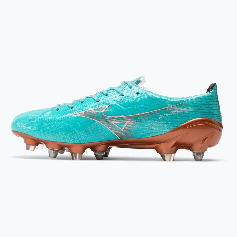 Herren Fußballschuhe Mizuno Alpha JP Mix blau curacao/schneeweiß/rotbsatin 10