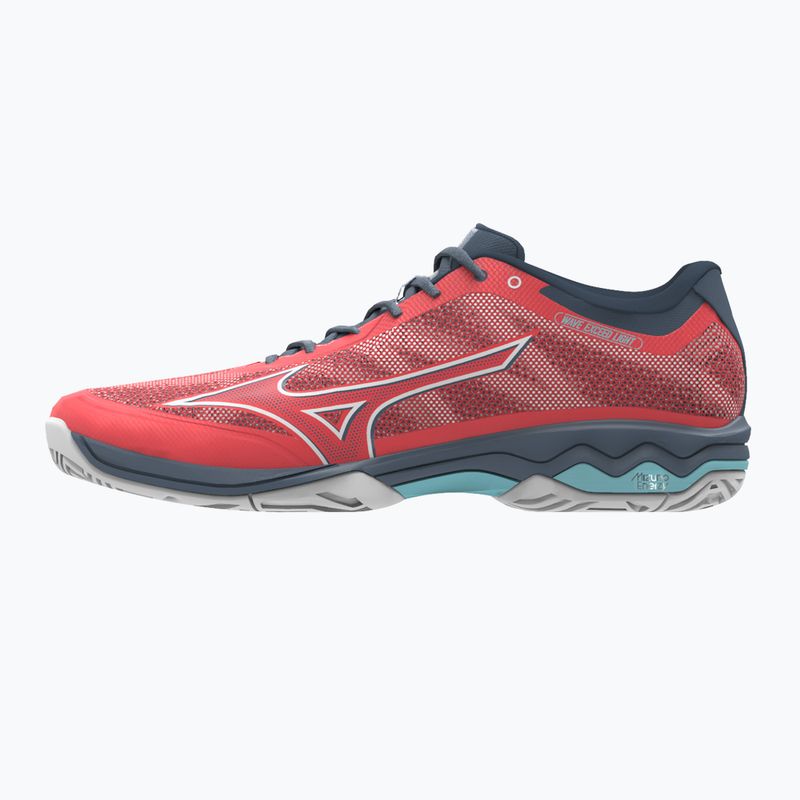 Damen Tennisschuhe Mizuno Wave Exceed Light AC Fierry Coral 2/Weiß/China Blau 61GA221958 10