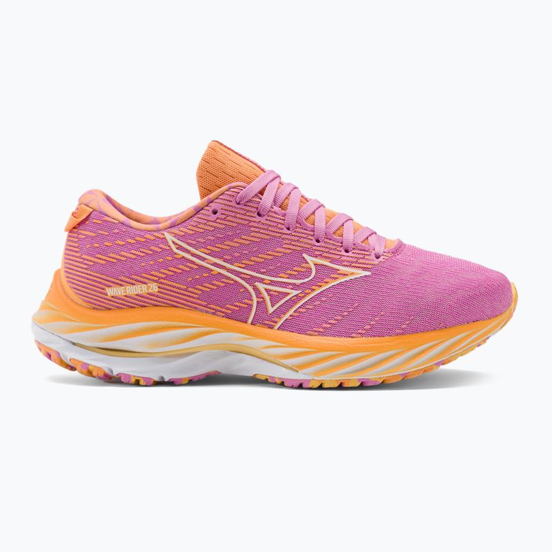 Damen Laufschuhe Mizuno Wave Rider 26 Roxy Cyclamen/Weiß/Mockorang 2