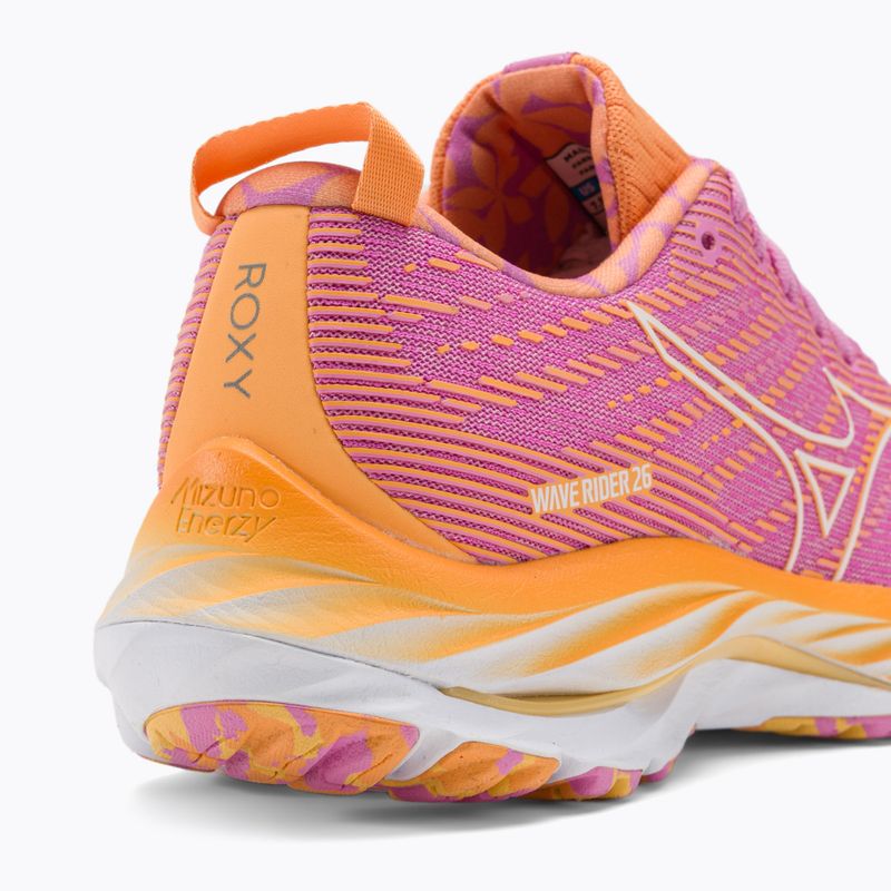 Damen Laufschuhe Mizuno Wave Rider 26 Roxy Cyclamen/Weiß/Mockorang 10