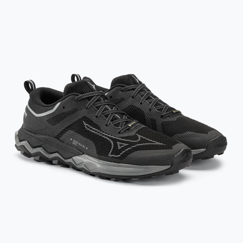 Herren Laufschuhe Mizuno Wave Ibuki 4 GTX schwarz/metallic grau/dunkelgrau 5