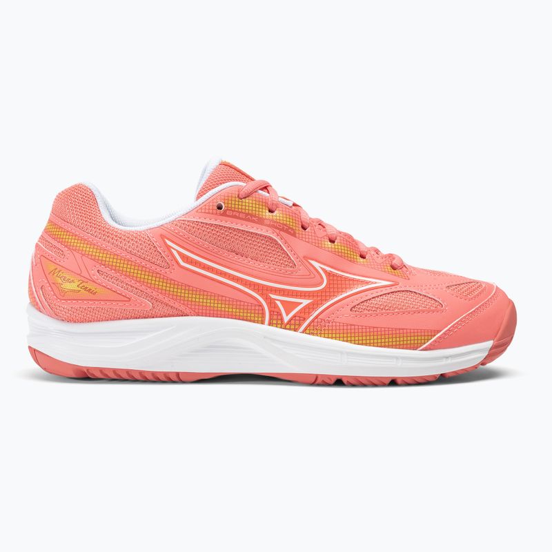 Damen Tennisschuhe Mizuno Break Shot 4 AC candy coral / weiß / fusion coral 2