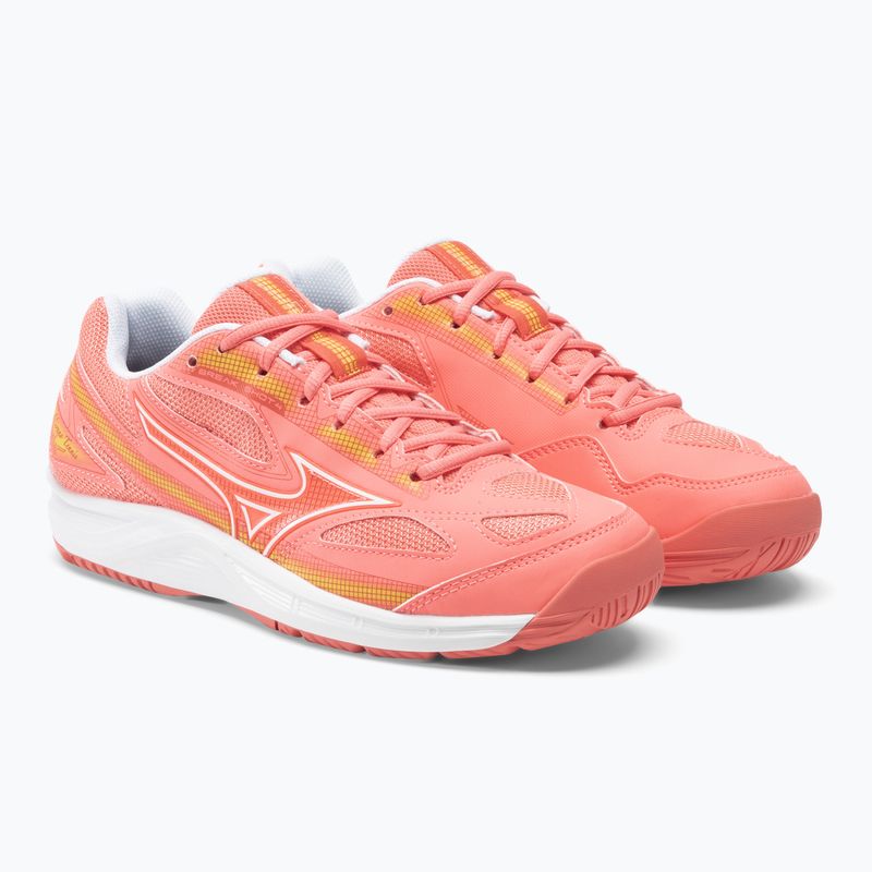 Damen Tennisschuhe Mizuno Break Shot 4 AC candy coral / weiß / fusion coral 5