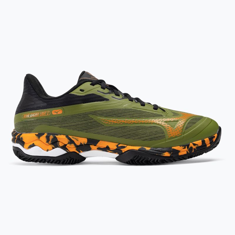 Herren Mizuno Wave Exceed Light 2 Padel Schuhe calliste grün / vibrant orange / schwarz 2